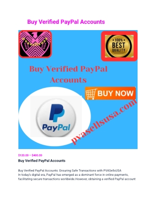 Buy Verified USA UK  PayPal Accounts