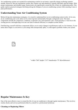 How to Extend the Life of Your Air Conditioning System