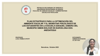 PLAN ESTRATEGICO DEL SERVICIO COMUNITARIO (PSICOLOGIA)