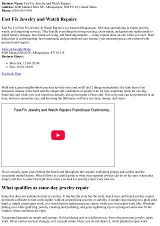 From Ring Resizing to Rhodium Plating: Your Regional Same‑Day Jewelry Repair Wor