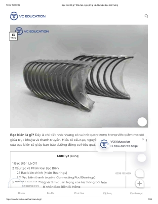 Bạc biên là gì? Cấu tạo, nguyên lý và dấu hiệu bạc biên hỏng