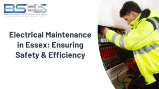 Electrical Maintenance in Essex - Ensuring Safety & Efficiency