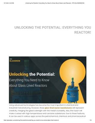 Guide to Glass-Lined Reactors - Blog | GlassKem