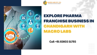 Best PCD Pharma Franchise in Chandigarh - Macro Labs