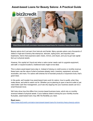 Asset-based Loans for Beauty Salons_ A Practical Guide