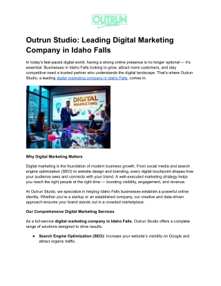 Outrun Studio_ Leading Digital Marketing Company in Idaho Falls