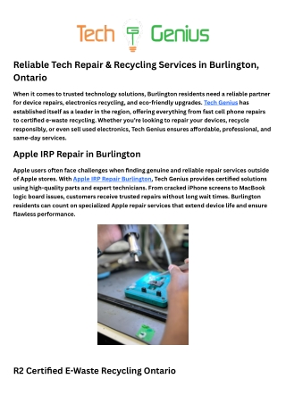 Top Rated Tech Repair Burlington