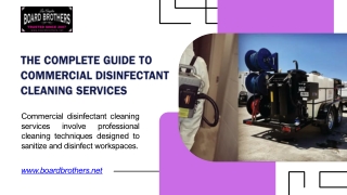 The Complete Guide to Commercial Disinfectant Cleaning Services
