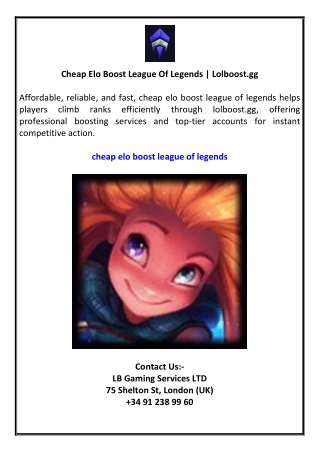 Cheap Elo Boost League Of Legends | Lolboost.gg