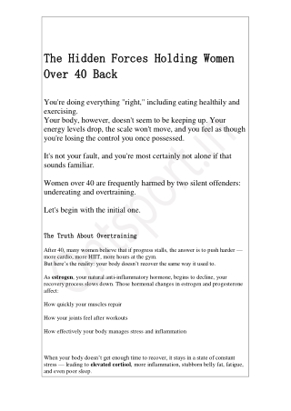 Two Hidden Habits Sabotaging Women’s Health After 40