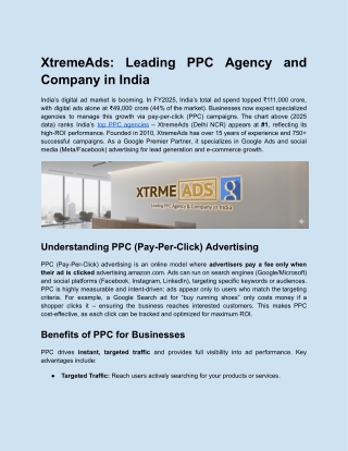 XtremeAds_ Leading PPC Agency and Company in India