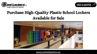 Purchase High-Quality Plastic School Lockers Available for Sale