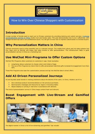 How to Win Over Chinese Shoppers with Customization | FBA Sourcing China