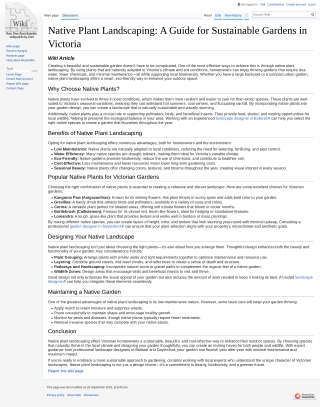 Native Plant Landscaping A Guide for Sustainable Gardens in Victoria