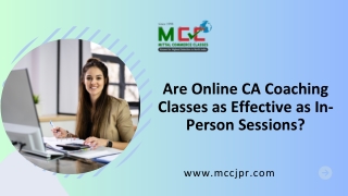 Are Online CA Coaching Classes as Effective as In-Person Session