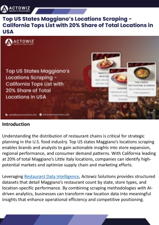 Top US States Maggiano’s Locations Scraping