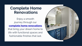 Complete Home Renovations