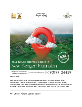 Plots in Kengeri Satellite Town