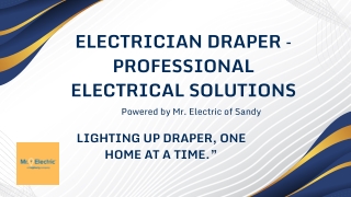 Electrician Draper – Professional Electrical Solutions