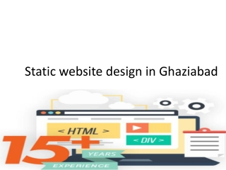 Static website design in Ghaziabad