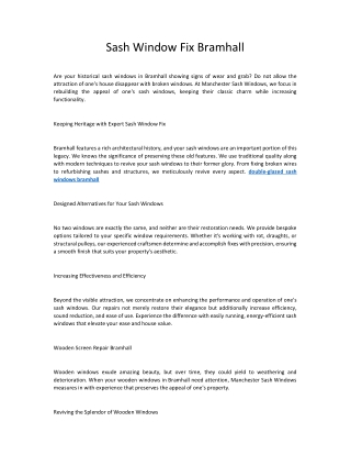 double-glazed sash windows bramhall