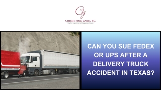 Can you sue FedEx or UPS after a delivery truck accident in Texas?