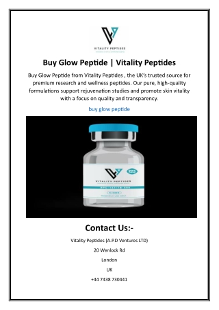 Buy Glow Peptide | Vitality Peptides