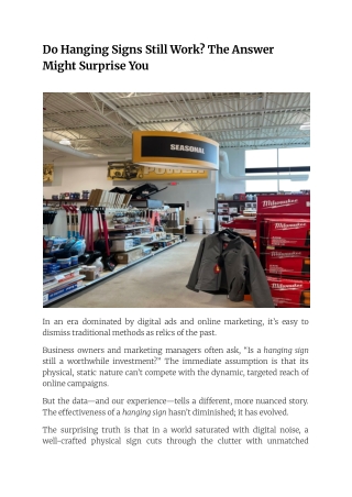 Do Hanging Signs Still Work? The Answer Might Surprise You