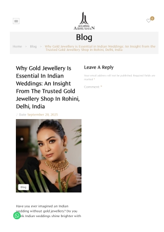 Why Gold Jewellery is Essential in Indian Weddings