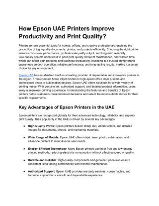 Epson UAE