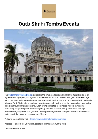 Qutb Shahi Tombs Events