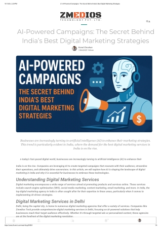 AI-Powered Campaigns: The Secret Behind India’s Best Digital Marketing Strategie