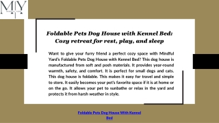 Foldable Pets Dog House with Kennel Bed: Cozy retreat for rest, play, and sleep