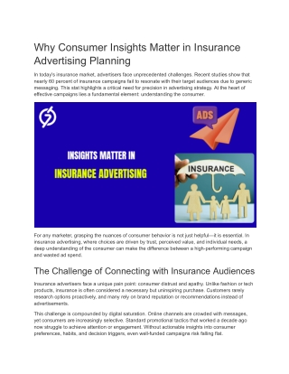 Why Consumer Insights Matter in Insurance Advertising Planning