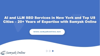 AI and LLM SEO Services in New York and Top US Cities – 20  Years of Expertise w