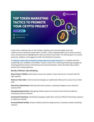 Why Crypto Token Marketing is Essential for Successful Fundraising Campaigns
