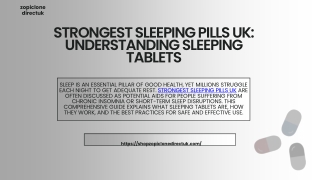 Understanding the Strongest Sleeping Pills UK