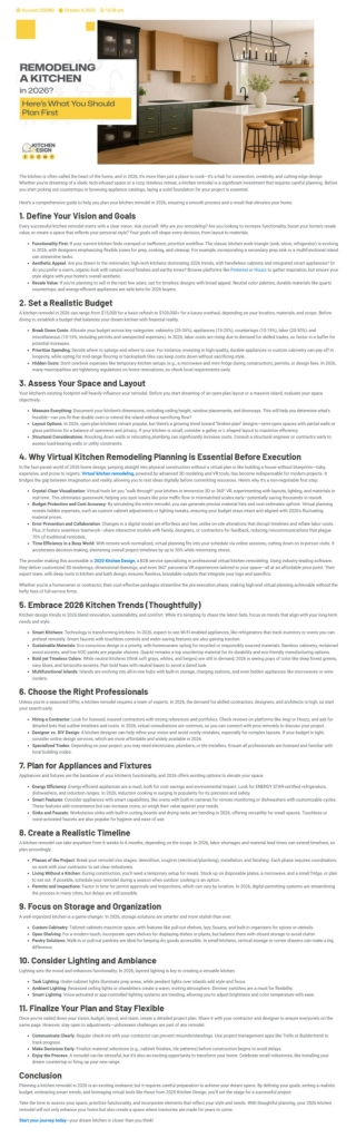 Remodeling a Kitchen in 2026 - 2020 Kitchen Design