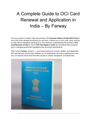 Entry Visa Extension in India – Fast Processing with Farway