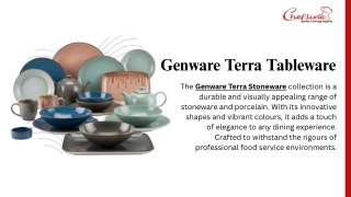 Genware Terra Tableware Collection | Rustic Stoneware Dining | Premium Restauran