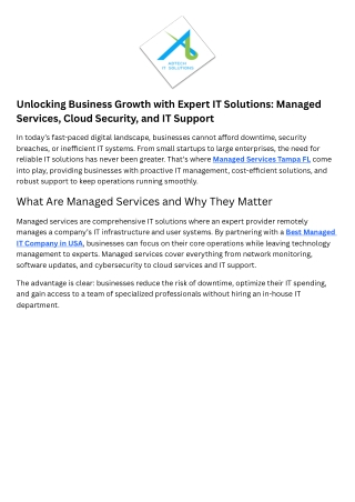 IT Managed Services Provider Near Me