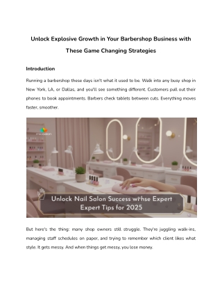 Unlock Explosive Growth in Your Barbershop Business with These Game Changing Strategies