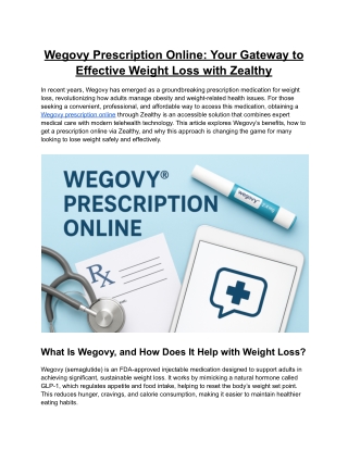 Wegovy Prescription Online_ Your Gateway to Effective Weight Loss with Zealthy