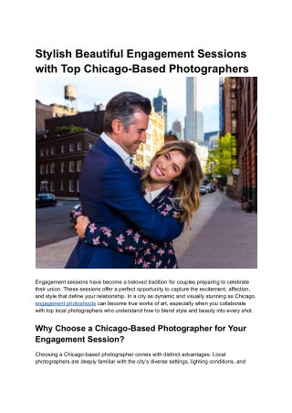 Stylish Beautiful Engagement Sessions with Top Chicago-Based Photographers