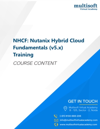 NHCF: Nutanix Hybrid Cloud Fundamentals (v5.x) Training | Master Cloud Skills
