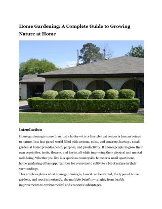Home Gardening_ A Complete Guide to Growing Nature at Home