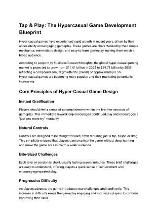 Tap & Play_ The Hypercasual Game Development Blueprint