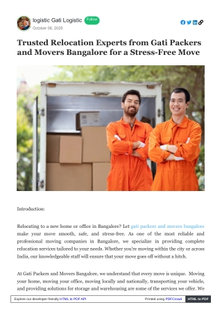 What You Need to Know About Gati Movers and Packers in Delhi