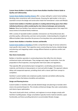 Custom Home Builders in Hamilton Custom Home Builders Hamilton Ontario Guide to Quality and Craftsmanship